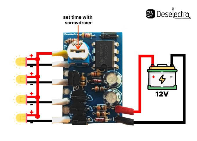 Adjustable LED 4-Step Sequential Retrofit Flash Module Car Turn Signal Light KIT